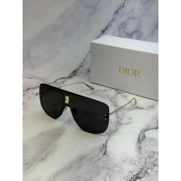 NEW Dior UltraDior MU Aviator Sunglasses in Dark Grey Gold - Picture 10 of 10